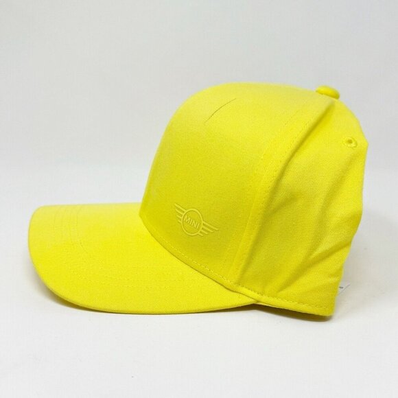 NEW MINI Cooper Cap BMW Group Hat Signet Lemon Yellow Adjustable Unisex One Size - Picture 4 of 14